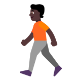 Microsoft(Windows) Person Walking: Dark Skin Tone Emoji