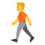 Microsoft(Windows) Person Walking Emoji