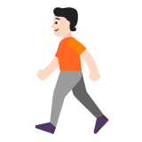 Microsoft(Windows) Person Walking: Light Skin Tone Emoji