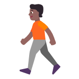 Microsoft(Windows) Person Walking: Medium-Dark Skin Tone Emoji