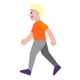 Microsoft(Windows) Person Walking: Medium-Light Skin Tone Emoji