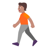 Microsoft(Windows) Person Walking: Medium Skin Tone Emoji