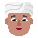 Microsoft(Windows) Person Wearing Turban: Medium Skin Tone Emoji