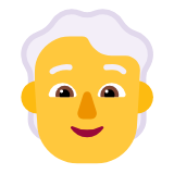 Microsoft(Windows) Person: White Hair Emoji