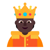 Microsoft(Windows) Person With Crown: Dark Skin Tone Emoji