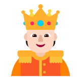 Microsoft(Windows) Person With Crown: Light Skin Tone Emoji