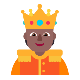 Microsoft(Windows) Person With Crown: Medium-Dark Skin Tone Emoji