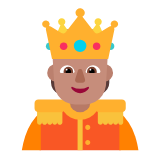 Microsoft(Windows) Person With Crown: Medium Skin Tone Emoji