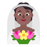 Microsoft(Windows) Person With Veil: Medium-Dark Skin Tone Emoji