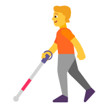 Microsoft(Windows) Person With White Cane Emoji