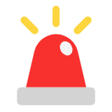 Microsoft(Windows) Police Car Light Emoji