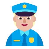 Microsoft(Windows) Police Officer: Medium-Light Skin Tone Emoji