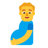 Microsoft(Windows) Pregnant Man Emoji