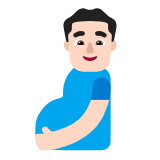 Microsoft(Windows) Pregnant Man: Light Skin Tone Emoji