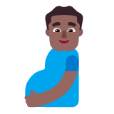 Microsoft(Windows) Pregnant Man: Medium-Dark Skin Tone Emoji