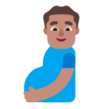 Microsoft(Windows) Pregnant Man: Medium Skin Tone Emoji