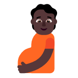 Microsoft(Windows) Pregnant Person: Dark Skin Tone Emoji