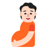 Microsoft(Windows) Pregnant Person: Light Skin Tone Emoji