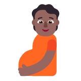 Microsoft(Windows) Pregnant Person: Medium-Dark Skin Tone Emoji