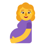 Microsoft(Windows) Pregnant Woman Emoji