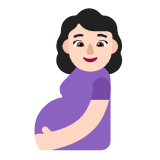 Microsoft(Windows) Pregnant Woman: Light Skin Tone Emoji