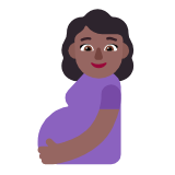 Microsoft(Windows) Pregnant Woman: Medium-Dark Skin Tone Emoji