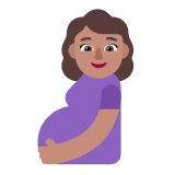 Microsoft(Windows) Pregnant Woman: Medium Skin Tone Emoji