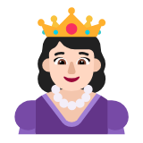 Microsoft(Windows) Princess: Light Skin Tone Emoji