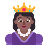 Microsoft(Windows) Princess: Medium-Dark Skin Tone Emoji