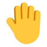 Microsoft(Windows) Raised Back Of Hand Emoji