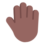 Microsoft(Windows) Raised Back Of Hand: Medium-Dark Skin Tone Emoji