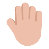 Microsoft(Windows) Raised Back Of Hand: Medium-Light Skin Tone Emoji