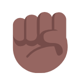 Microsoft(Windows) Raised Fist: Medium-Dark Skin Tone Emoji