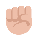 Microsoft(Windows) Raised Fist: Medium-Light Skin Tone Emoji