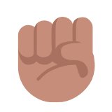 Microsoft(Windows) Raised Fist: Medium Skin Tone Emoji