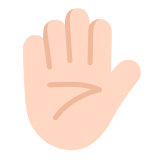 Microsoft(Windows) Raised Hand: Light Skin Tone Emoji