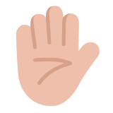 Microsoft(Windows) Raised Hand: Medium-Light Skin Tone Emoji