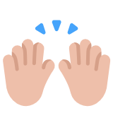 Microsoft(Windows) Raising Hands: Medium-Light Skin Tone Emoji