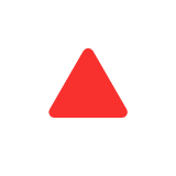 Microsoft(Windows) Red Triangle Pointed Up Emoji