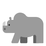 Microsoft(Windows) Rhinoceros Emoji