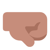 Microsoft(Windows) Right-Facing Fist: Medium Skin Tone Emoji