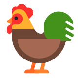 Microsoft(Windows) Rooster Emoji