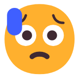 Microsoft(Windows) Sad But Relieved Face Emoji