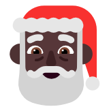 Microsoft(Windows) Santa Claus: Dark Skin Tone Emoji