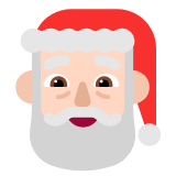 Microsoft(Windows) Santa Claus: Light Skin Tone Emoji