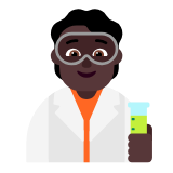 Microsoft(Windows) Scientist: Dark Skin Tone Emoji