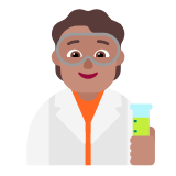 Microsoft(Windows) Scientist: Medium Skin Tone Emoji