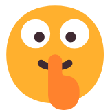 Microsoft(Windows) Shushing Face Emoji