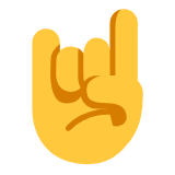 Microsoft(Windows) Sign Of The Horns Emoji