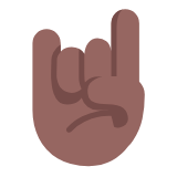 Microsoft(Windows) Sign Of The Horns: Medium-Dark Skin Tone Emoji